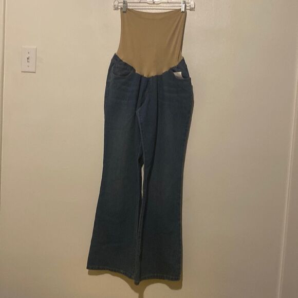 Indigo Blue Maternity Bootcut 5 pocket jeans, size XLarge - Picture 1 of 3